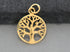 Sterling Silver Gold Vermeil Tree Of Life charm -- (VM/CH4/CR21) --CRC